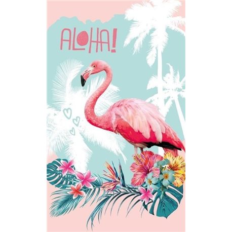 DETEXPOL Dětský ručník FLAMINGO-PLAMEŇÁK ALOHA 30x50 cm