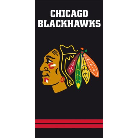 TIPTRADE Osuška NHL CHICAGO BLACKHAWKS BLACK 70x140 cm