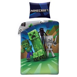 HALANTEX Bavlněné povlečení MINECRAFT MONSTERS 140x200, 70x90 cm