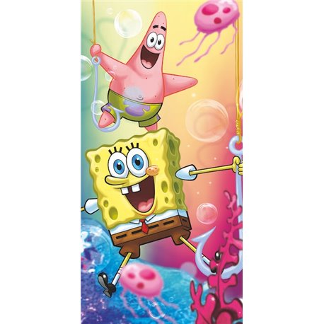 JERRY FABRICS Bavlněná osuška SPONGEBOB 012 70x140 cm