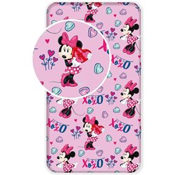 JERRY FABRICS Bavlněné prostěradlo MINNIE PINK 02 90x200 cm