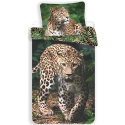 JERRY FABRICS Bavlněné povlečení LEOPARD GREEN 140x200, 70x90 cm