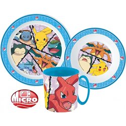 STOR Dětská sada plastového nádobí POKÉMONI 3 dílná