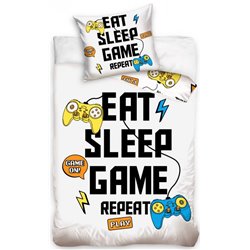 Dětské povlečení Eat, Sleep, Game, Repeat